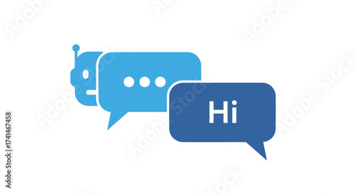 Chatbot with Speech Bubbles and Hi Message. Free Download Chatbot with Speech Bubbles and Hi Message. - GFXLoad