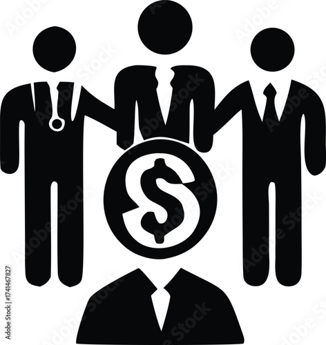 Teamwork and financial success diverse professionals united by shared goals driving business growth and prosperity together as a collective