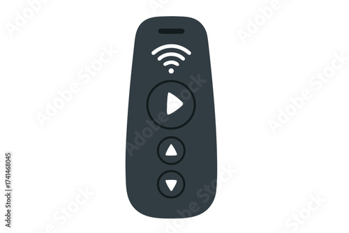 Modern Remote Control with Wireless Connectivity and Playback Buttons