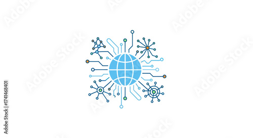 Global Network Connection and Digital Technology Concept.