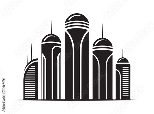 Building icon set, mosque, skyscraper, factory, architecture, city and more, building web icons, vector illustration EPS 10.