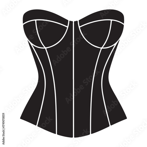 Corset Silhouette Icon – Elegant Lingerie Design