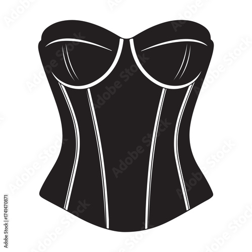 Corset Silhouette Icon – Elegant Lingerie Design