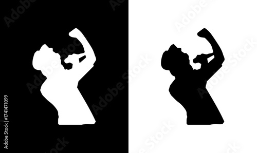 singing man silhouette vector illustration, man singer silhouette vector illustration, women singing silhouette, mic, singing, girl, violinist, woman, couple, people, vector, illustration, love,