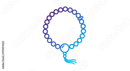 Gradient Rosary Beads with Tassel Prayer Beads Meditation Beads Islamic Beads Muslim Beads.