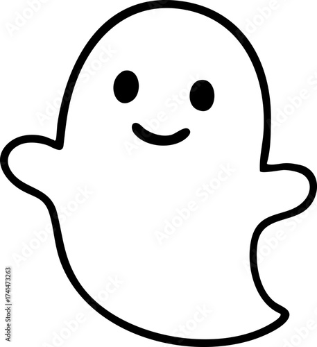 Smiling Ghost Illustration
