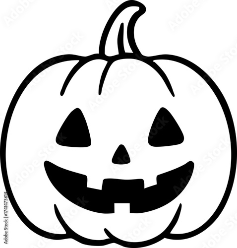 Jack-o’-Lantern Pumpkin Illustration