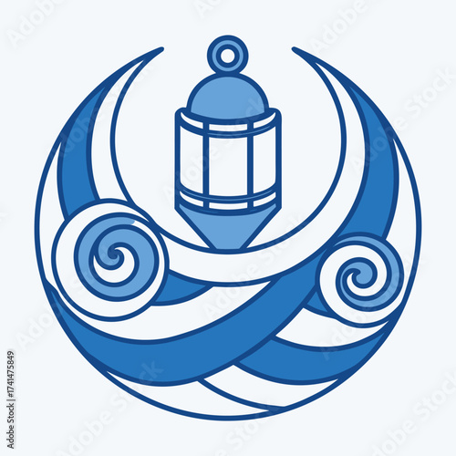 vector illustration of an abstract blue background