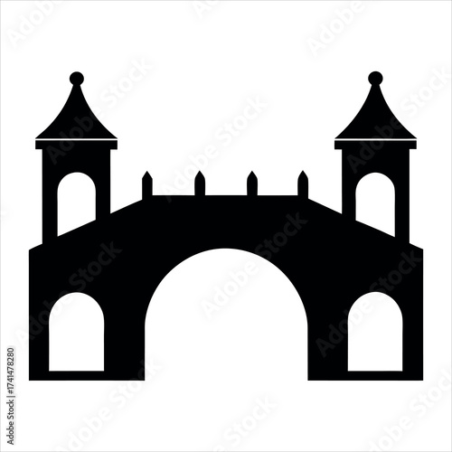vector illustration of a silhouette of a castle