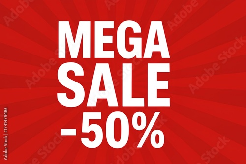 Mega sale – bold red MEGA SALE -50