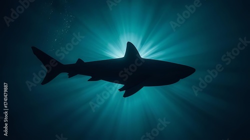 shark under water