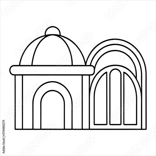 vector illustration of a gate
