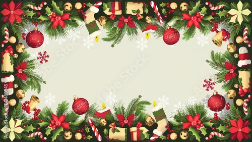 hires for Christmas background and presentation 16 9 size with items and decoration with gifts, accessories and colored balls 