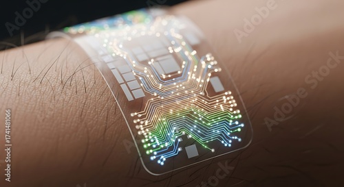 Advanced E-Skin Sensor Conforming to Human Skin. Flexible Electronics, Wearable Technology, Biometrics, & Medical Innovation.

