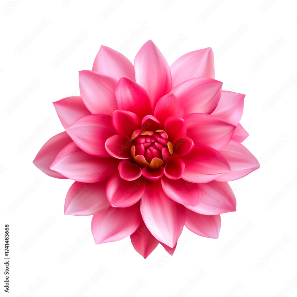 Fototapeta premium Vibrant Pink Water Lily Blooming in Clear Water with Lush Green Leaves