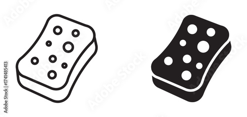 Cleaning sponge icon  set, vector illustration .