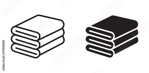Floded towels icon , vector illustration . 