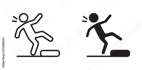 Man tripping icon , vector illustration . 