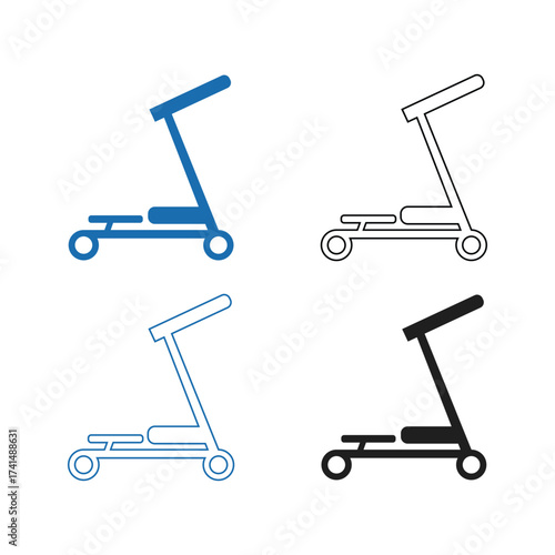 Four different styles of scooter icons representing various design options