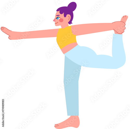  woman doing yoga exercise