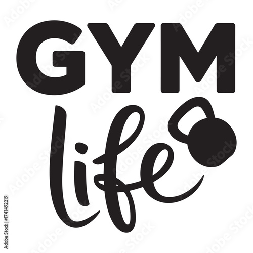 GYM life. Vector EPS file