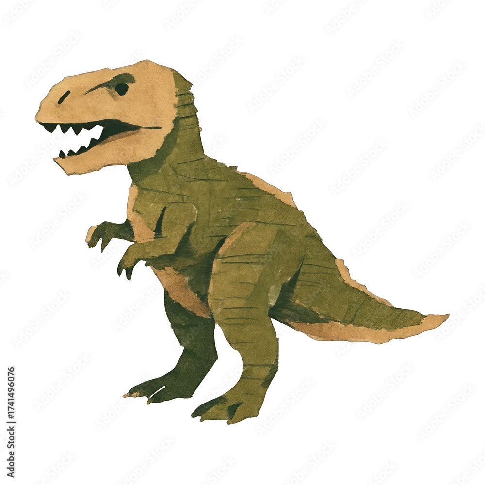 Fototapeta premium PNG Origami dinosaur illustration art.