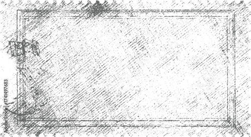 Distressed rectangular frame with textured background grunge border