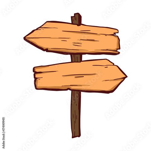 wooden direction signs