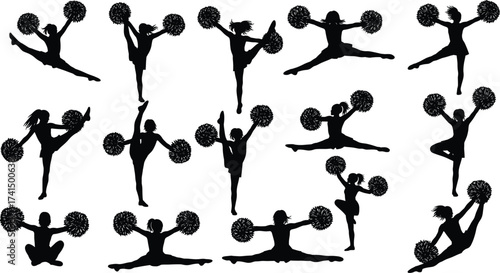 Silhouette of man and woman golfers giving high five, sports teamwork, outdoor golf players, athletic couple, friendship, fitness, lifestyle, celebration, victory