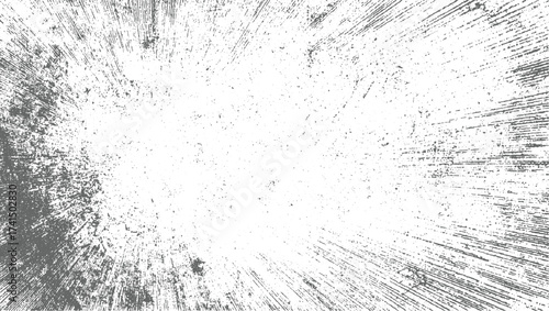 Gray distressed grunge texture with radial lines and speckles background