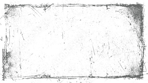 Grungy distressed texture border with scratches and speckles grunge