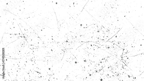 White background with dark gray scratches and speckles abstract black