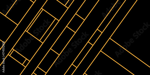Abstract Black X-Shaped Design With Subtle Lighting. Black gold background.  Dynamic textured geometric element design with diagonal line. geometry shine and layer element vector for presentation.
