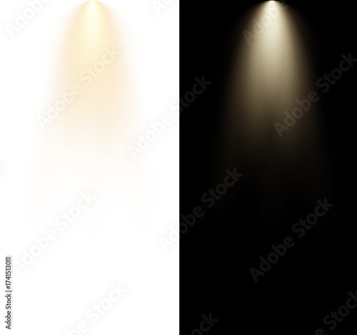 Graphic top spotlight PNG. Abstract downlight icon effect.