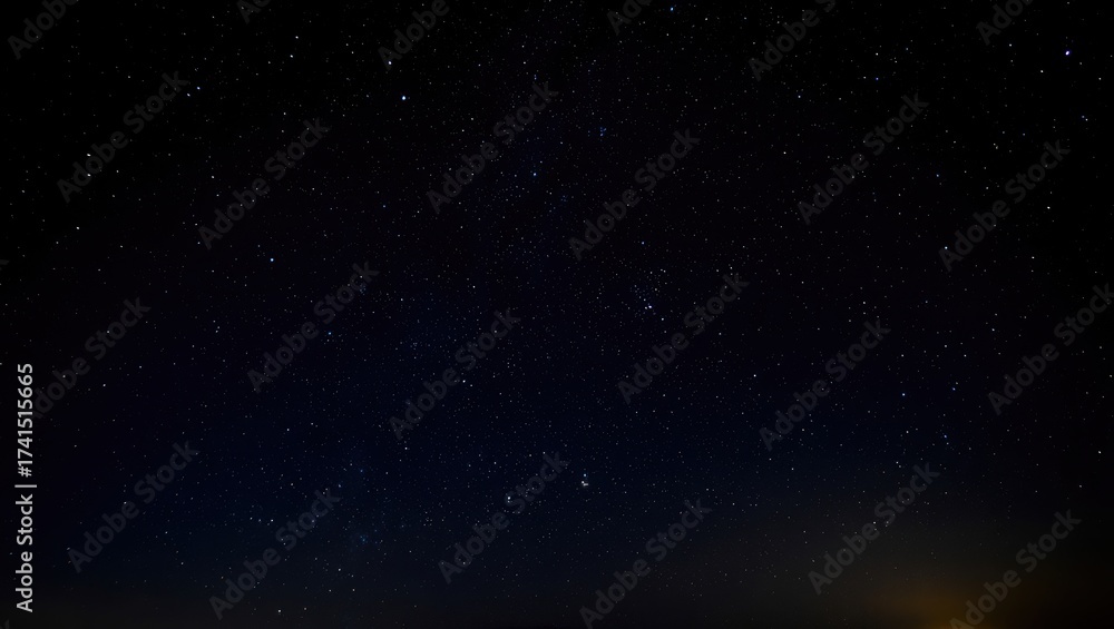 Naklejka premium Starry Night Sky with Distant Lights stars cosmos