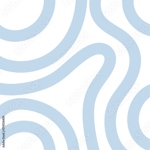 Minimal Blue Wavy Line Pattern – Abstract Fluid Background Design