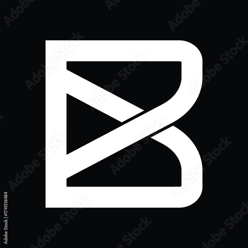 Geometric Letter B Logo Design
