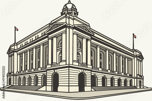 War Memorial Opera House in San Francisco, California, beaux-arts building with colonnaded façade