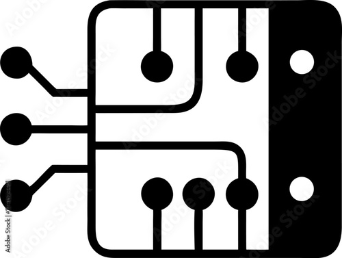 Abstract Tech Circuitry Minimalist Electronics Design for Digital Innovation and Connection, Simplicity and Technological Advancement
