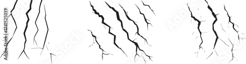 Cracked wall texture overlay for grunge effect with damaged surface look