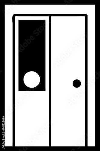 Pencil sharpener icon vector illustration. Simple black and white stationery graphic for school or office supplies Ai(401).eps file