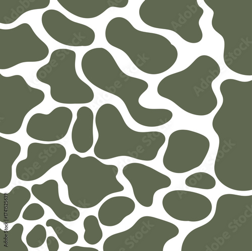 Olive Green Safari Giraffe Pattern for Seamless Backgrounds