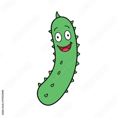 Whimsical sea cucumber character illustration