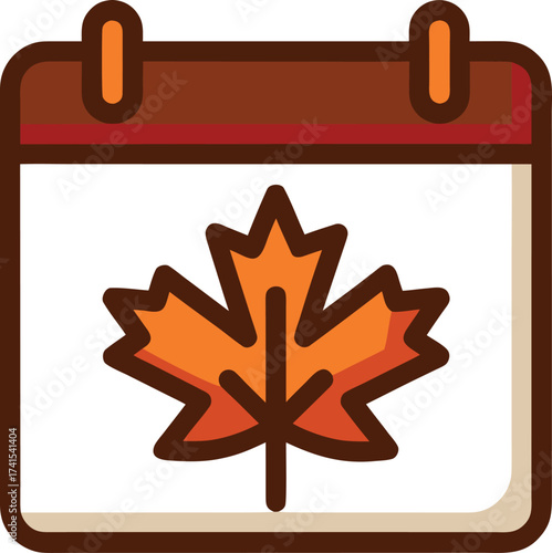 Autumn calendar icon. Isometric illustration of autumn calendar vector icon