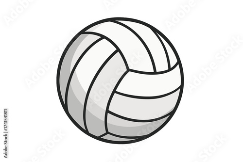 Volleyball vector illustration for sports and competition. Isolated ball icon for game, tournament, or team design. Beach volley equipment graphic for fitness and activity.