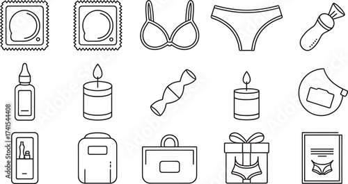 Collection of romantic and intimate items for a special occasion