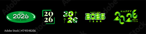 Happy new year 2026,New year celebration texture, typography of coming 2026