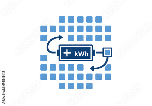 blue energy battery storage png on transparent background