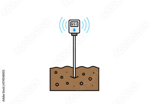 smart soil moisture sensor png on transparent background
