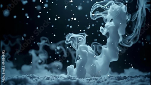 Captivating Ethereal Swirls Against a Starlit Sky - A Mesmerizing Visual Feast